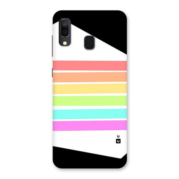 Pastel Pride Horizontal Stripes Back Case for Galaxy A30