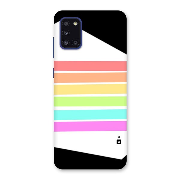 Pastel Pride Horizontal Stripes Back Case for Galaxy A31