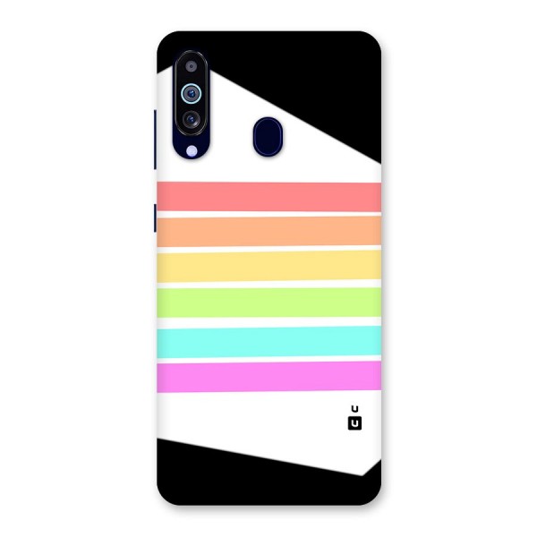 Pastel Pride Horizontal Stripes Back Case for Galaxy A60