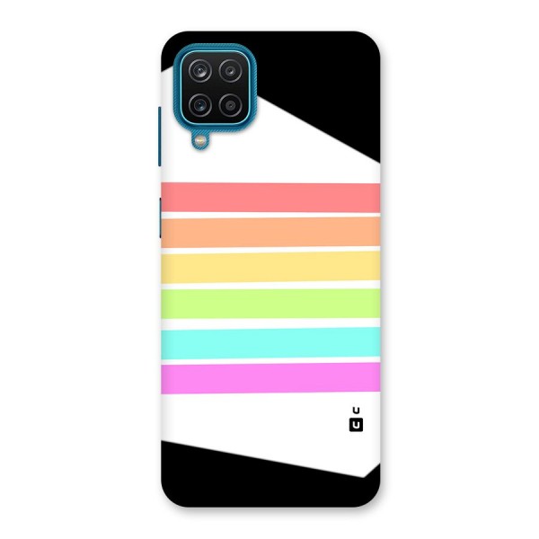 Pastel Pride Horizontal Stripes Back Case for Galaxy F12