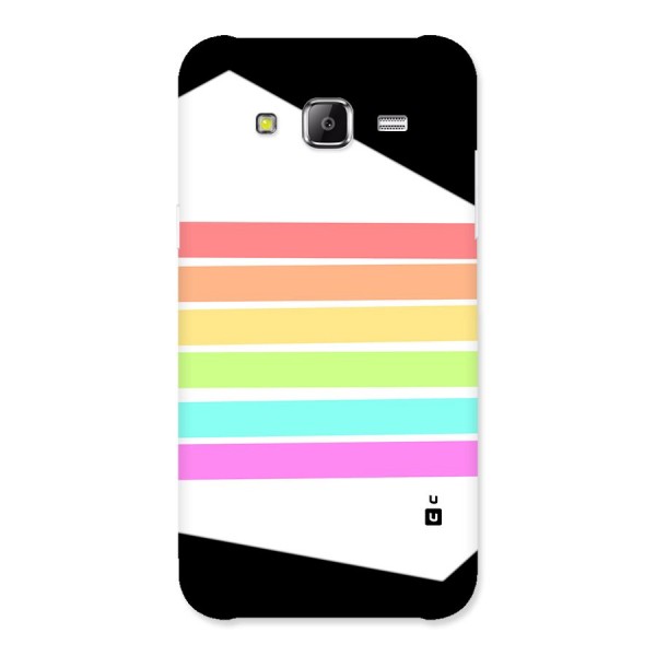 Pastel Pride Horizontal Stripes Back Case for Galaxy J5