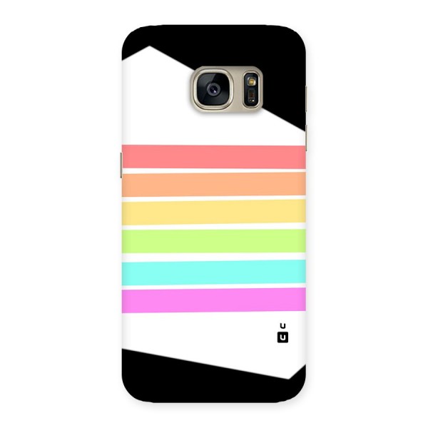 Pastel Pride Horizontal Stripes Back Case for Galaxy S7