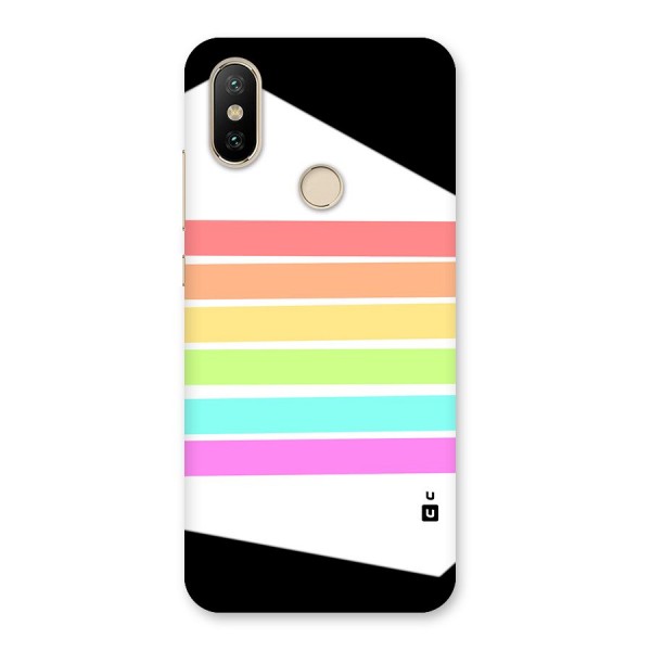 Pastel Pride Horizontal Stripes Back Case for Mi A2