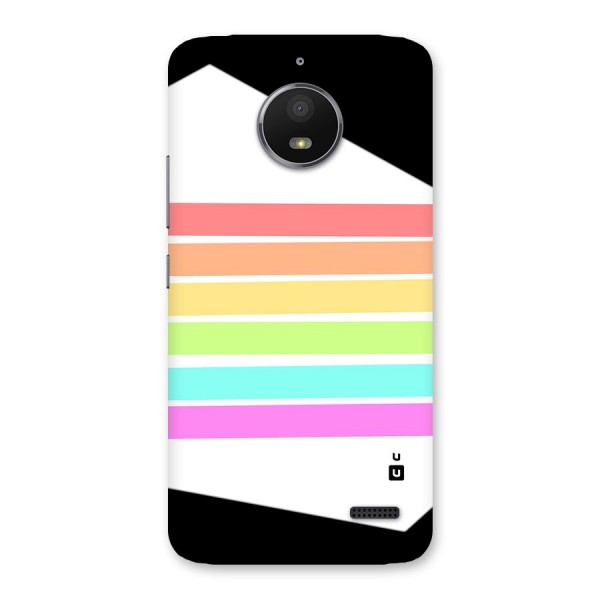 Pastel Pride Horizontal Stripes Back Case for Moto E4