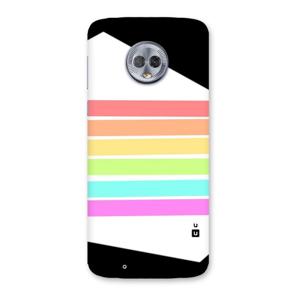 Pastel Pride Horizontal Stripes Back Case for Moto G6