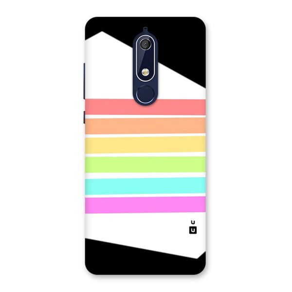 Pastel Pride Horizontal Stripes Back Case for Nokia 5.1