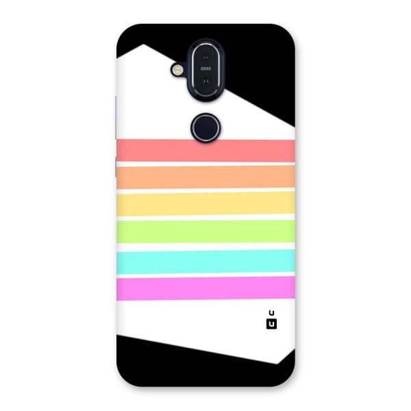 Pastel Pride Horizontal Stripes Back Case for Nokia 8.1