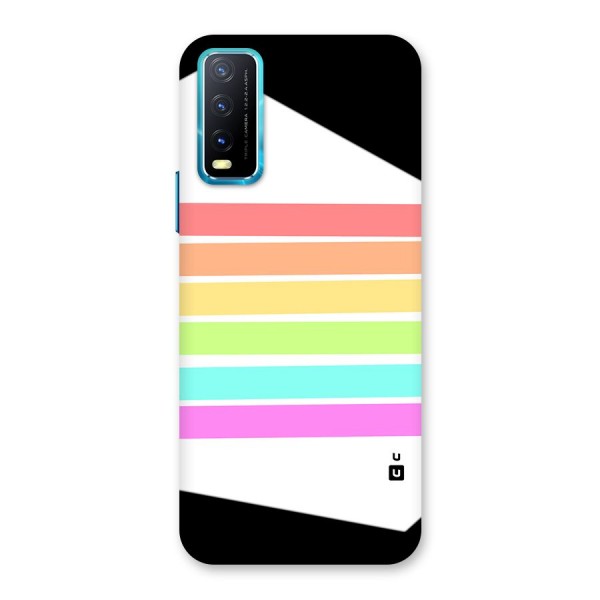 Pastel Pride Horizontal Stripes Back Case for Vivo Y12s