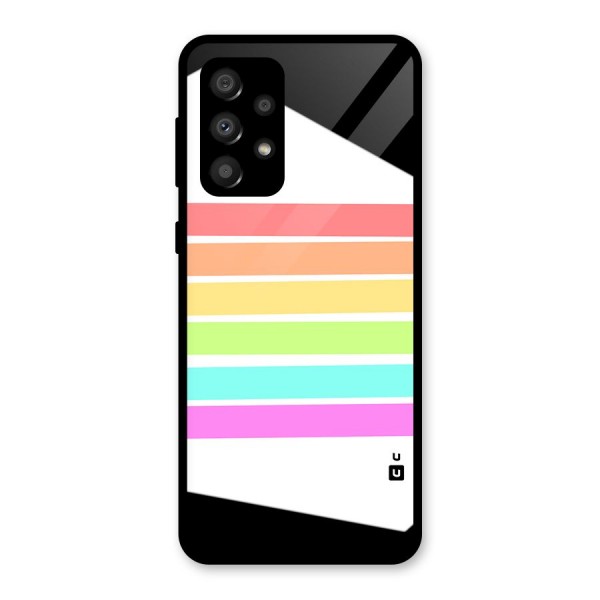 Pastel Pride Horizontal Stripes Glass Back Case for Galaxy A32