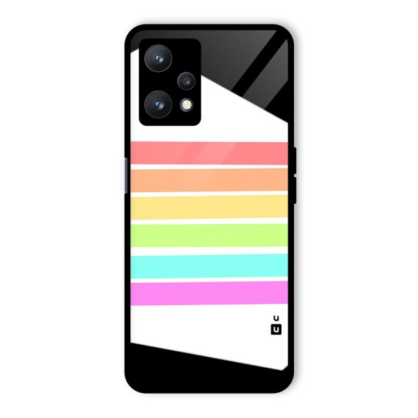 Pastel Pride Horizontal Stripes Glass Back Case for Realme 9 Pro 5G