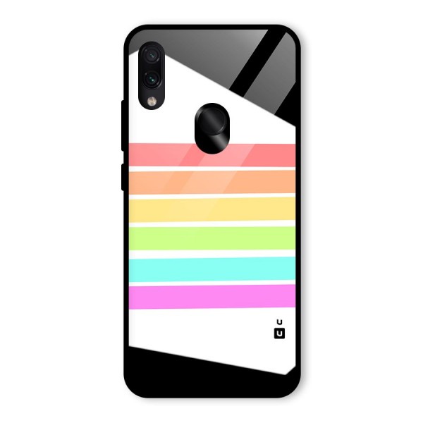 Pastel Pride Horizontal Stripes Glass Back Case for Redmi Note 7S