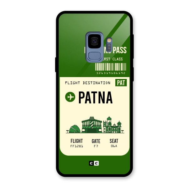 Patna Boarding Pass Glass Back Case for Galaxy S9