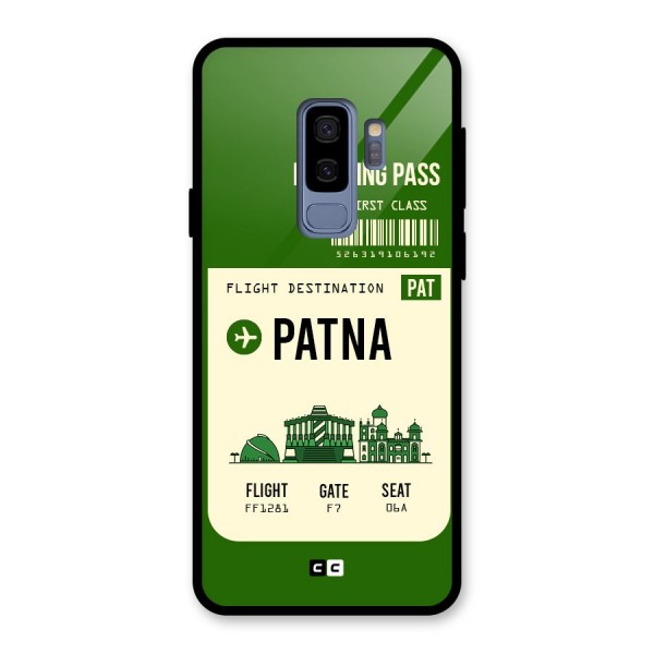 Patna Boarding Pass Glass Back Case for Galaxy S9 Plus