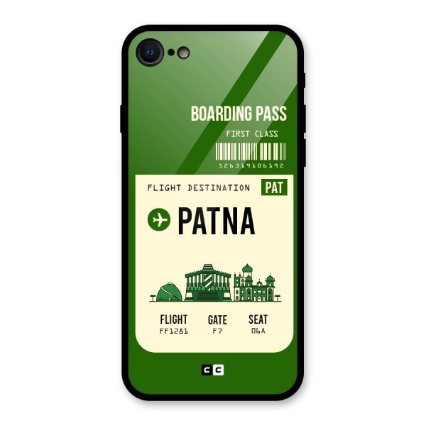 Patna Boarding Pass Glass Back Case for iPhone 8