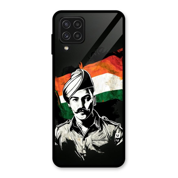 Patriotic Indian Glass Back Case for Galaxy A22 4G