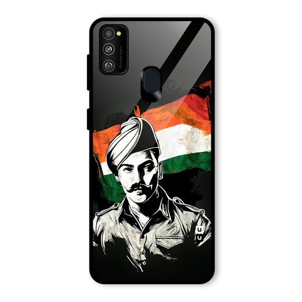 Patriotic Indian Glass Back Case for Galaxy M21