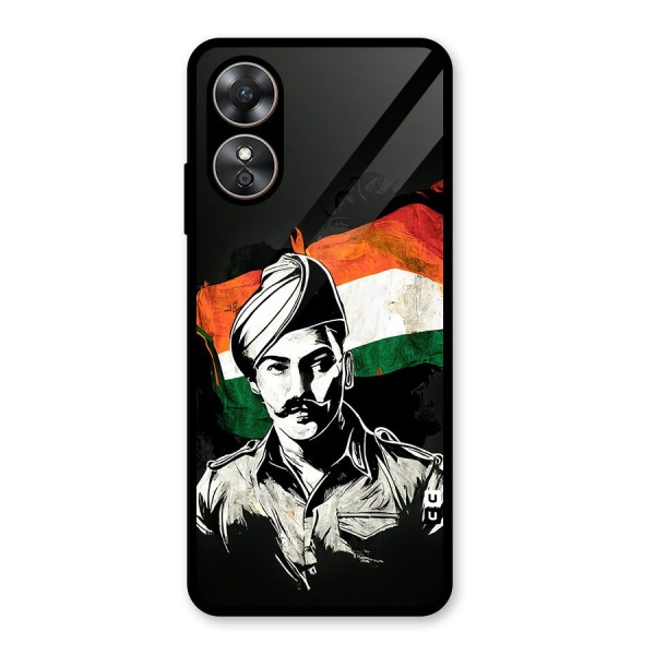 Patriotic Indian Glass Back Case for Oppo A17