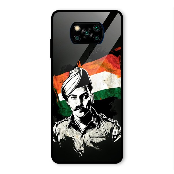 Patriotic Indian Glass Back Case for Poco X3 Pro