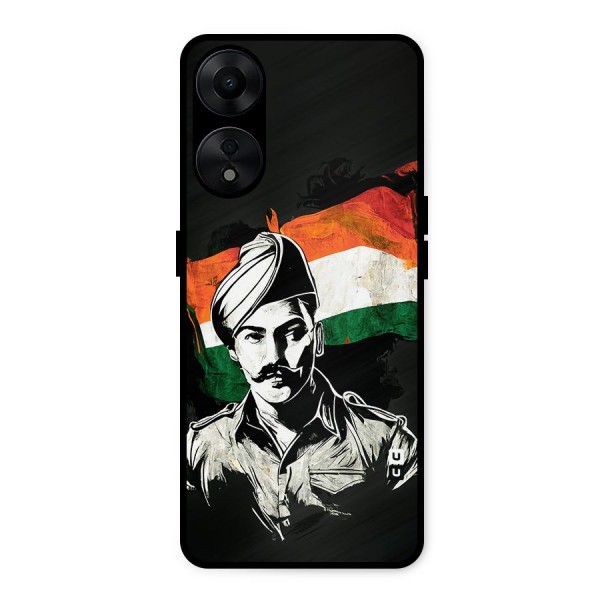 Patriotic Indian Metal Back Case for Oppo A78 5G