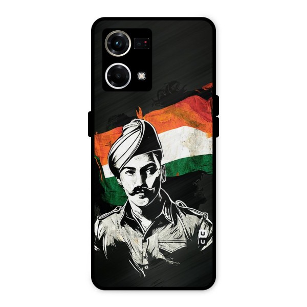 Patriotic Indian Metal Back Case for Oppo F21 Pro 4G