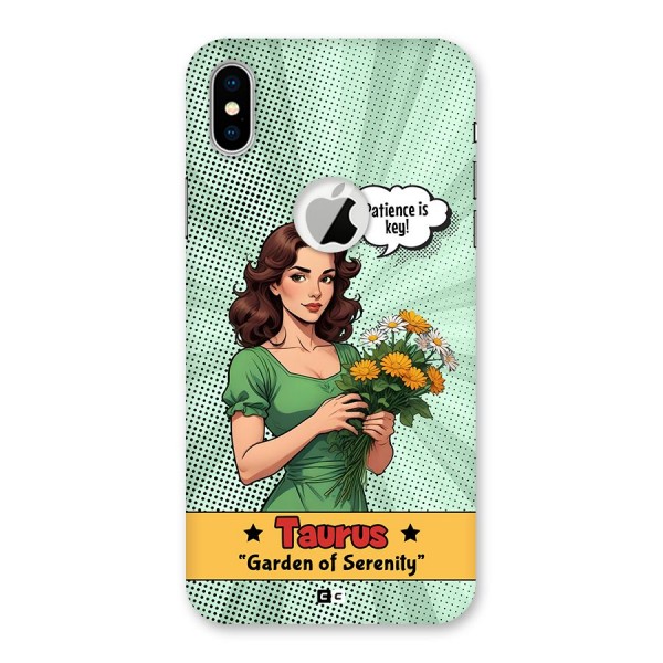 Peaceful Taurus Back Case for iPhone XS Logo Cut