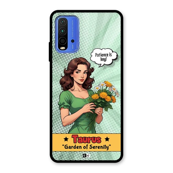 Peaceful Taurus Glass Back Case for Redmi 9 Power