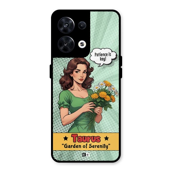 Peaceful Taurus Metal Back Case for Oppo Reno8 5G