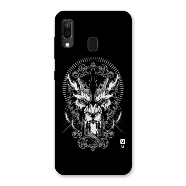 Pencil Art Lion Illustration Back Case for Galaxy A20