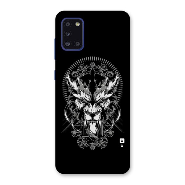 Pencil Art Lion Illustration Back Case for Galaxy A31