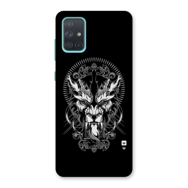 Pencil Art Lion Illustration Back Case for Galaxy A71