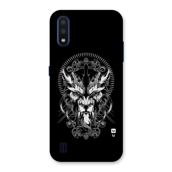 Pencil Art Lion Illustration Back Case for Galaxy M01