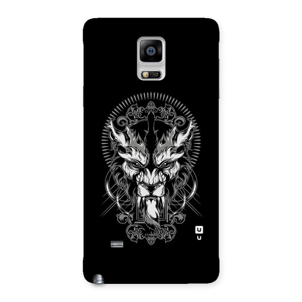 Pencil Art Lion Illustration Back Case for Galaxy Note 4