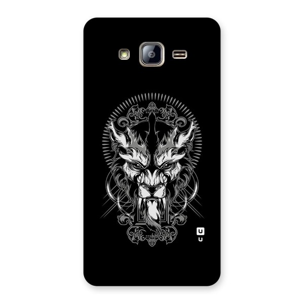 Pencil Art Lion Illustration Back Case for Galaxy On5