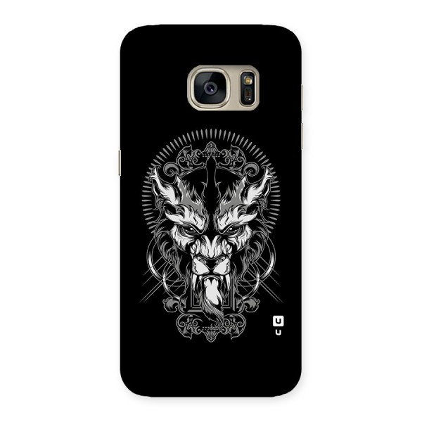 Pencil Art Lion Illustration Back Case for Galaxy S7