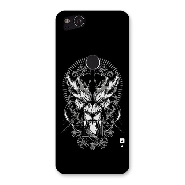 Pencil Art Lion Illustration Back Case for Google Pixel 2