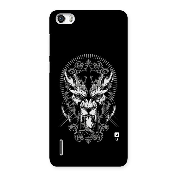 Pencil Art Lion Illustration Back Case for Honor 6