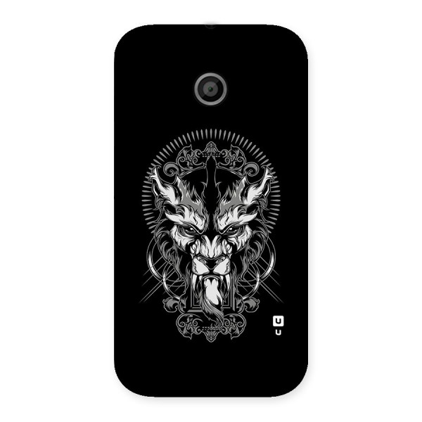 Pencil Art Lion Illustration Back Case for Moto E