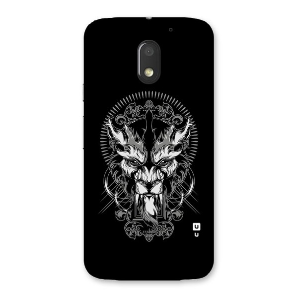 Pencil Art Lion Illustration Back Case for Moto E3 Power