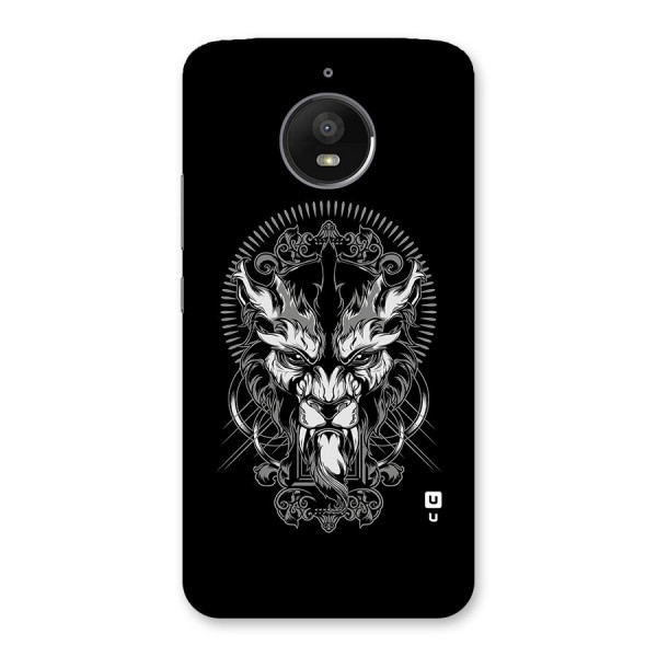 Pencil Art Lion Illustration Back Case for Moto E4 Plus