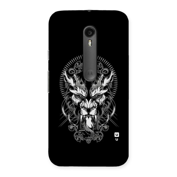 Pencil Art Lion Illustration Back Case for Moto G3