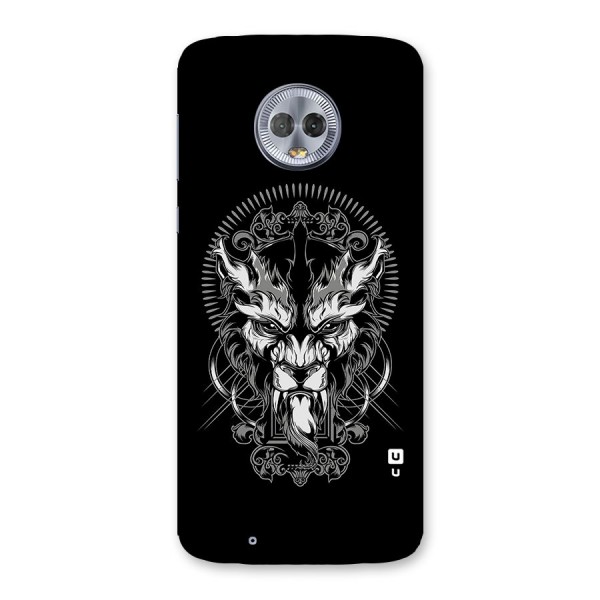 Pencil Art Lion Illustration Back Case for Moto G6