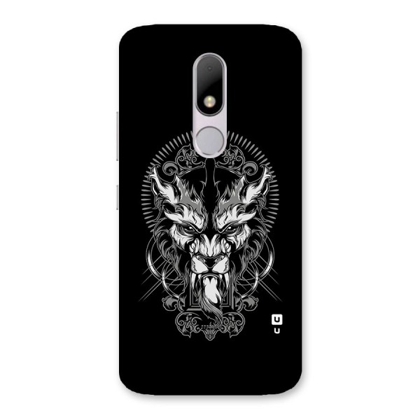 Pencil Art Lion Illustration Back Case for Moto M