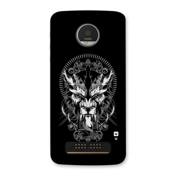 Pencil Art Lion Illustration Back Case for Moto Z Play