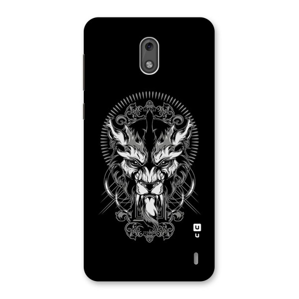 Pencil Art Lion Illustration Back Case for Nokia 2