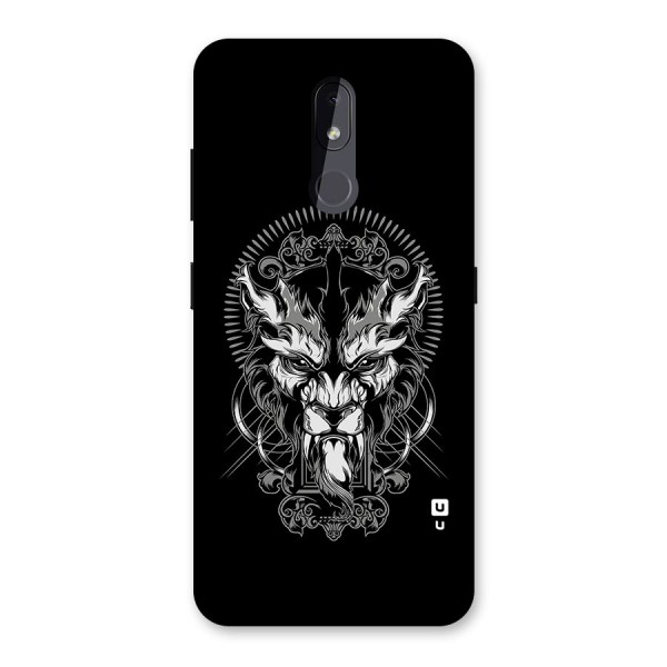 Pencil Art Lion Illustration Back Case for Nokia 3.2