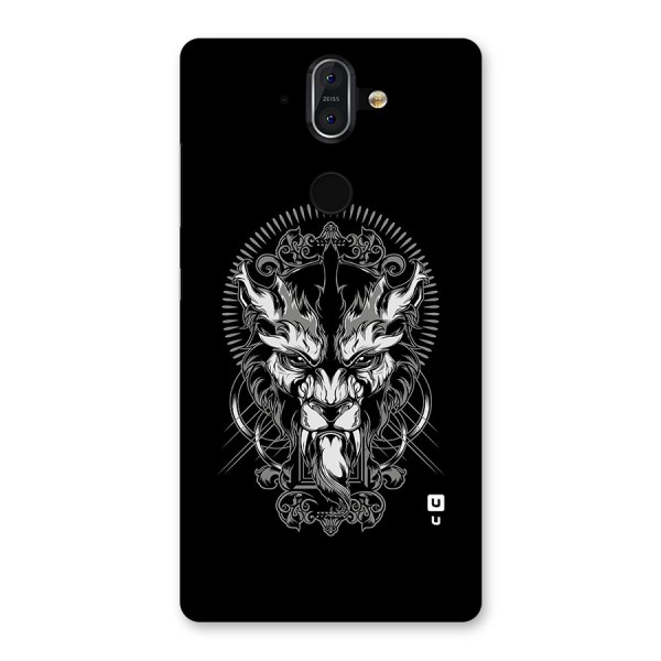 Pencil Art Lion Illustration Back Case for Nokia 8 Sirocco