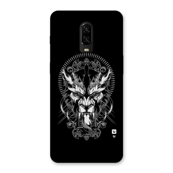 Pencil Art Lion Illustration Back Case for OnePlus 6T