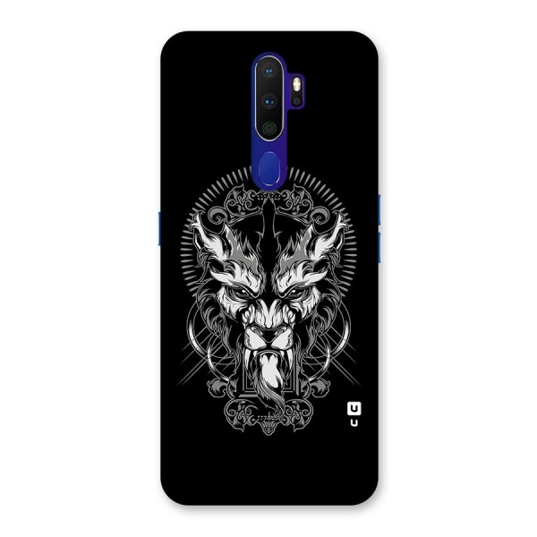 Pencil Art Lion Illustration Back Case for Oppo A9 (2020)