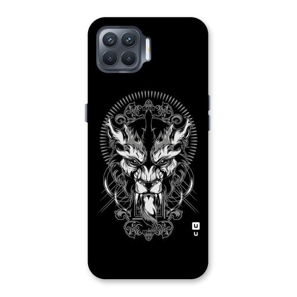 Pencil Art Lion Illustration Back Case for Oppo F17 Pro