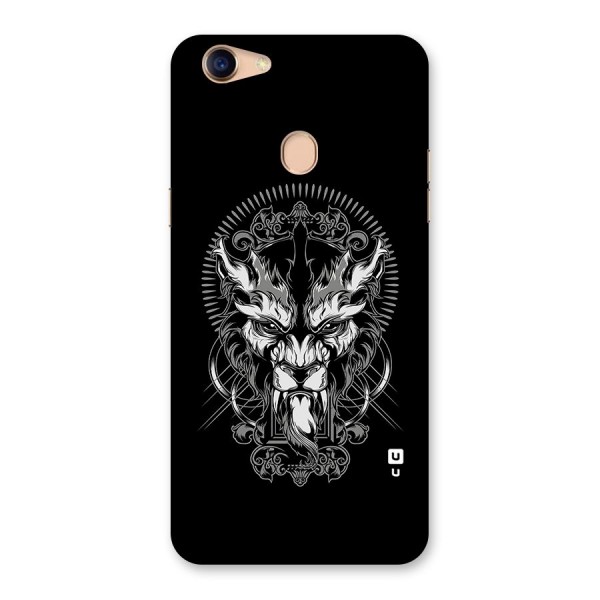 Pencil Art Lion Illustration Back Case for Oppo F5